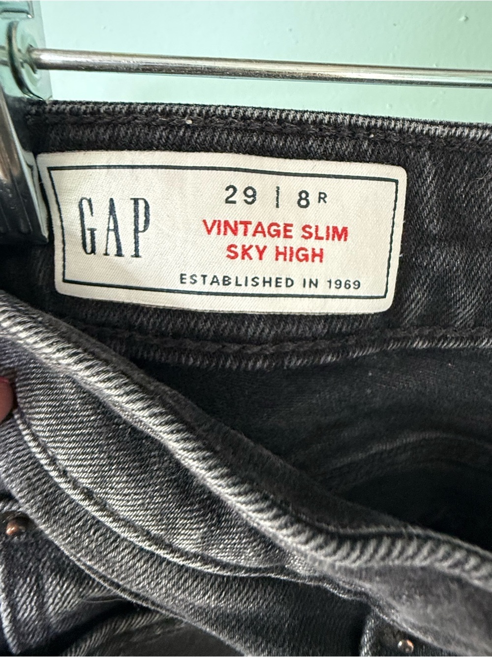 Gap Vintage Slim Sky High Rise Size 29/8 - Picture 6 of 10